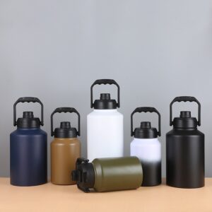 Half Gallon Double Wall Insulated Stainless Steel Sports Jug (64oz / 128oz)
