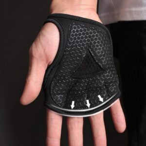 Black Breathable Gym Gloves