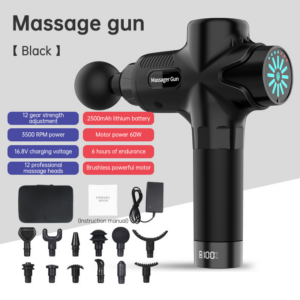Professional 12-Head Percussion Fascia Massage Gun (12 Speeds)
